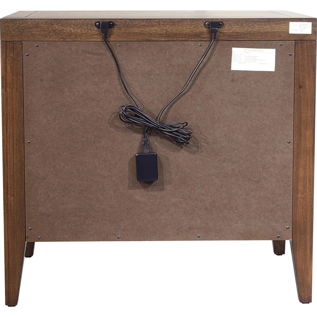 5-Piece Queen Bedroom Set – Boracay Collection Mid-Century Modern Style in Wild Oats Brown