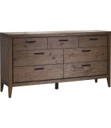 5-Piece Queen Bedroom Set – Boracay Collection Mid-Century Modern Style in Wild Oats Brown