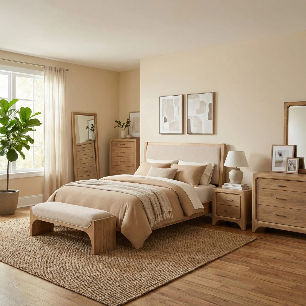 5PC Queen Bedroom Set Transitional Style | Brentwood Collection by Modus Furniture