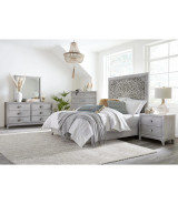 5PC Full Size Bedroom Set Boho Chic Collection– Washed White | Modus Furniture