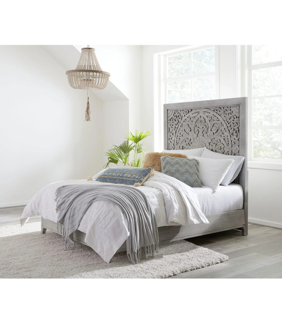 5PC Full Size Bedroom Set Boho Chic Collection– Washed White | Modus Furniture