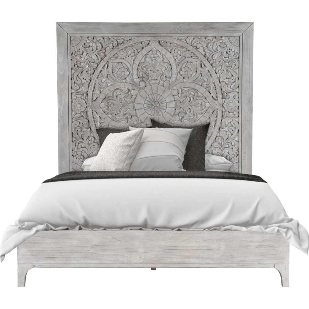 5PC Full Size Bedroom Set Boho Chic Collection– Washed White | Modus Furniture
