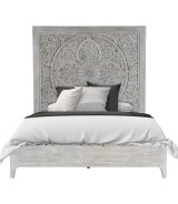 5PC Full Size Bedroom Set Boho Chic Collection– Washed White | Modus Furniture