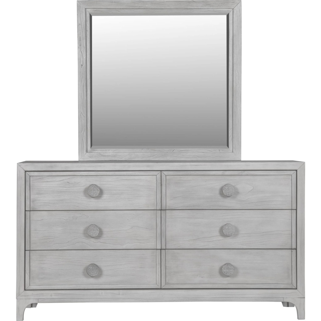 5PC Full Size Bedroom Set Boho Chic Collection– Washed White | Modus Furniture