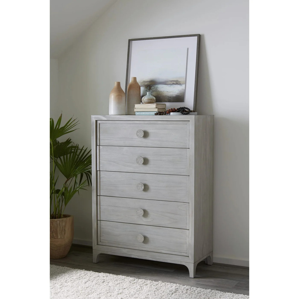 5PC Full Size Bedroom Set Boho Chic Collection– Washed White | Modus Furniture