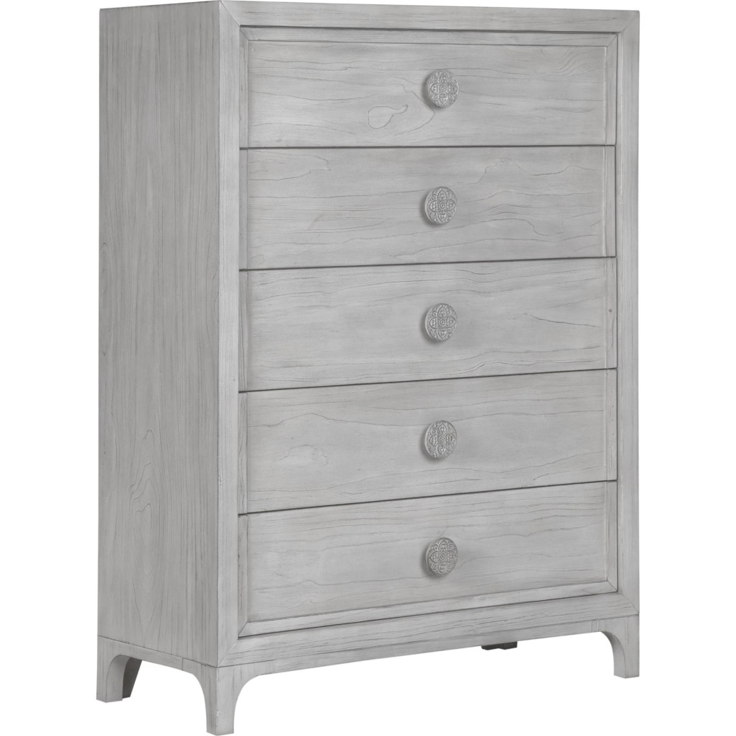 5PC Full Size Bedroom Set Boho Chic Collection– Washed White | Modus Furniture