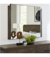 5PC Full Size Bedroom Set – Mid-Century Modern Style, Wild Oats Brown Finish | Broderick Collection by Modus Furniture