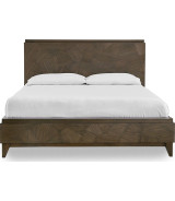5PC Full Size Bedroom Set – Mid-Century Modern Style, Wild Oats Brown Finish | Broderick Collection by Modus Furniture