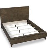 5PC Full Size Bedroom Set – Mid-Century Modern Style, Wild Oats Brown Finish | Broderick Collection by Modus Furniture