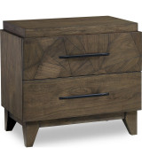 5PC Full Size Bedroom Set – Mid-Century Modern Style, Wild Oats Brown Finish | Broderick Collection by Modus Furniture