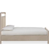 5PC Queen Size Oak Wood Platform Bed Set, Farmhouse Style – Camden Collection by Modus Furniture