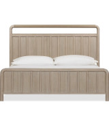 5PC Queen Size Oak Wood Platform Bed Set, Farmhouse Style – Camden Collection by Modus Furniture