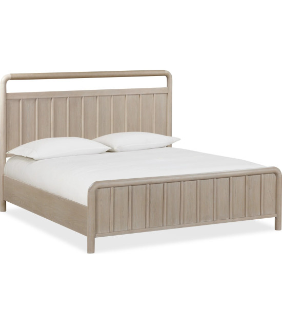 5PC Queen Size Oak Wood Platform Bed Set, Farmhouse Style – Camden Collection by Modus Furniture