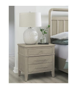 5PC Queen Size Oak Wood Platform Bed Set, Farmhouse Style – Camden Collection by Modus Furniture