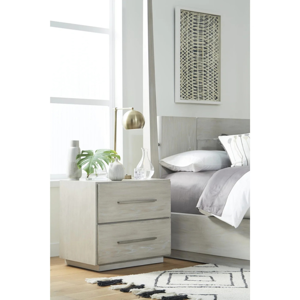 5PC Full Size Bedroom Set – Farmhouse Wood Bedroom Furniture, Cotton Gray | Destination Collection by Modus Furniture