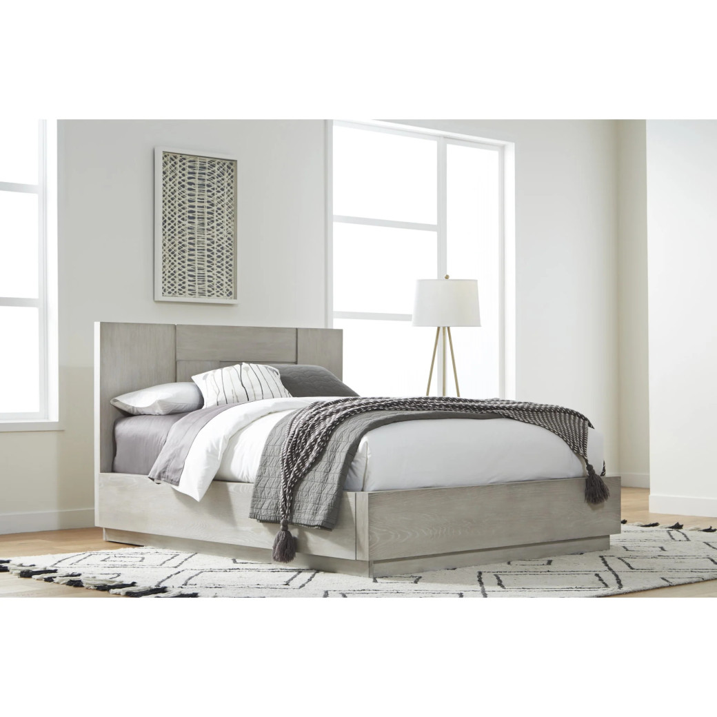 5PC Full Size Bedroom Set – Farmhouse Wood Bedroom Furniture, Cotton Gray | Destination Collection by Modus Furniture