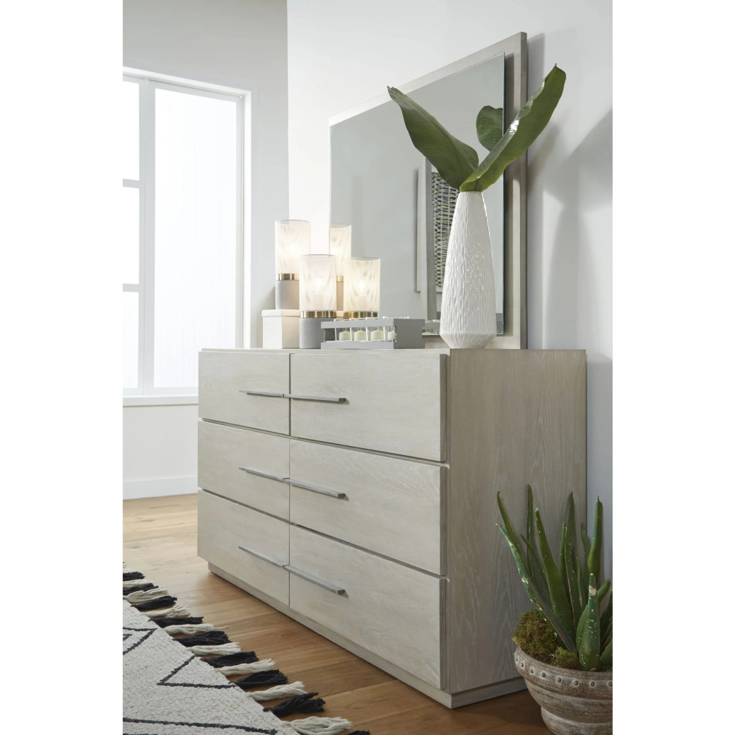 5PC Full Size Bedroom Set – Farmhouse Wood Bedroom Furniture, Cotton Gray | Destination Collection by Modus Furniture
