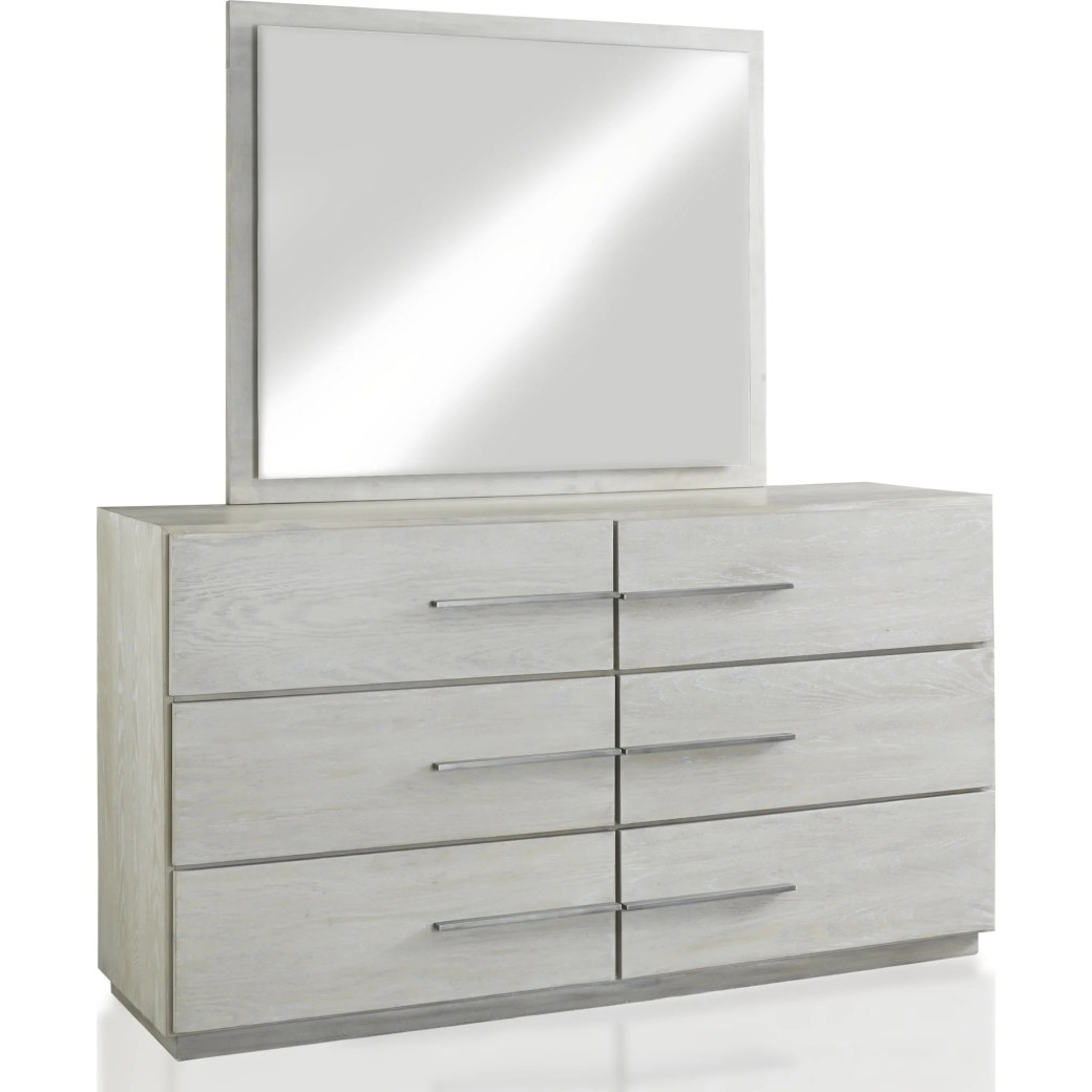 5PC Full Size Bedroom Set – Farmhouse Wood Bedroom Furniture, Cotton Gray | Destination Collection by Modus Furniture