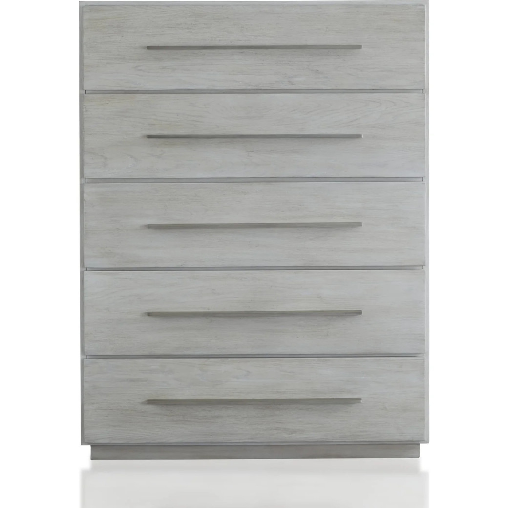 5PC Full Size Bedroom Set – Farmhouse Wood Bedroom Furniture, Cotton Gray | Destination Collection by Modus Furniture