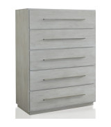 5PC Full Size Bedroom Set – Farmhouse Wood Bedroom Furniture, Cotton Gray | Destination Collection by Modus Furniture