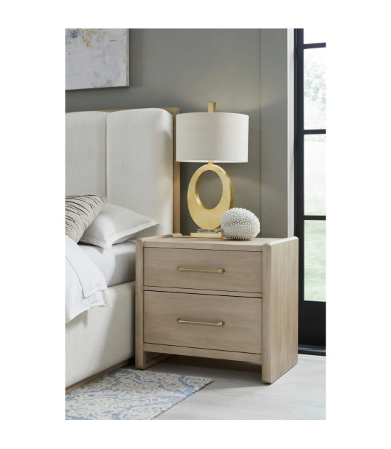5PC Full Size Bedroom Set – Contemporary Style, Cotton & Chai Finish, Gardenia Collection by Modus Furniture