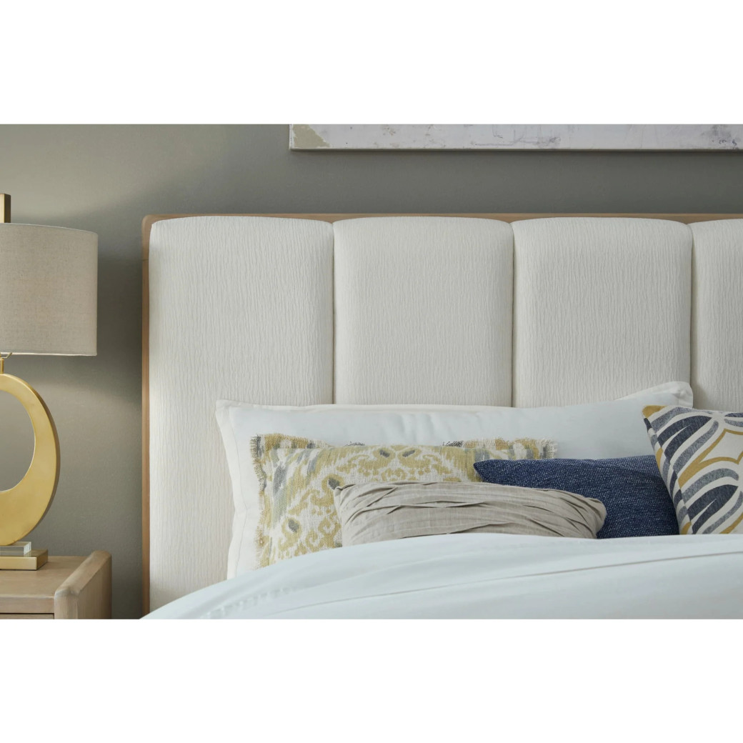 5PC Full Size Bedroom Set – Contemporary Style, Cotton & Chai Finish, Gardenia Collection by Modus Furniture