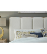 5PC Full Size Bedroom Set – Contemporary Style, Cotton & Chai Finish, Gardenia Collection by Modus Furniture