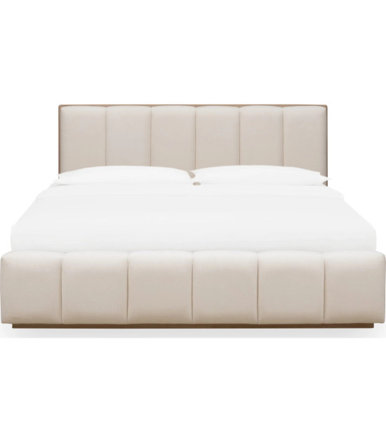 5PC Full Size Bedroom Set – Contemporary Style, Cotton & Chai Finish, Gardenia Collection by Modus Furniture