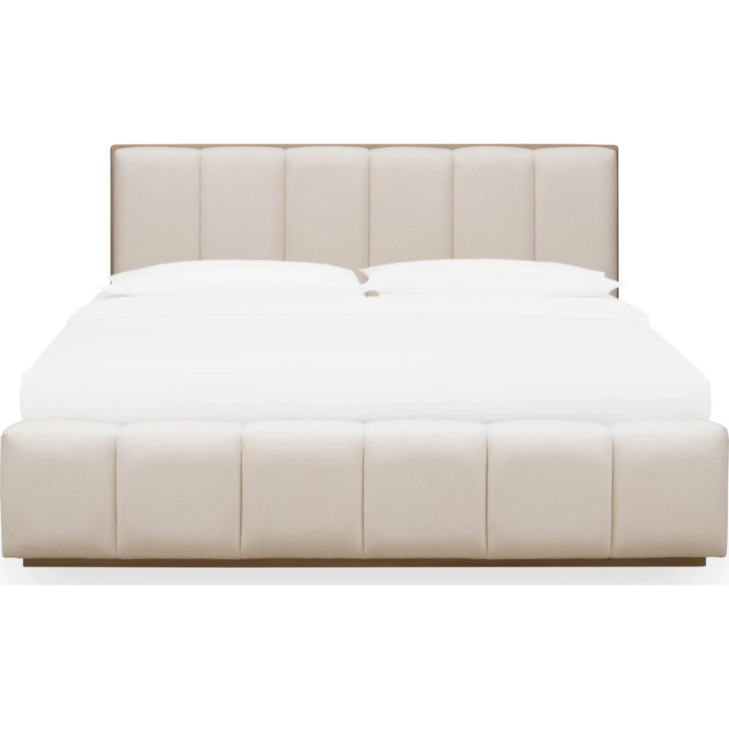 5PC Full Size Bedroom Set – Contemporary Style, Cotton & Chai Finish, Gardenia Collection by Modus Furniture