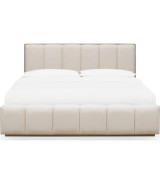 5PC Full Size Bedroom Set – Contemporary Style, Cotton & Chai Finish, Gardenia Collection by Modus Furniture