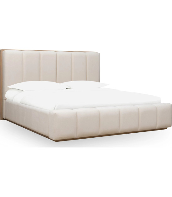 5PC Full Size Bedroom Set – Contemporary Style, Cotton & Chai Finish, Gardenia Collection by Modus Furniture