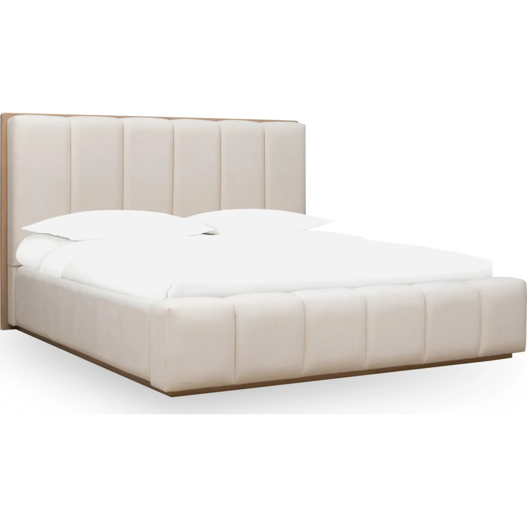 5PC Full Size Bedroom Set – Contemporary Style, Cotton & Chai Finish, Gardenia Collection by Modus Furniture