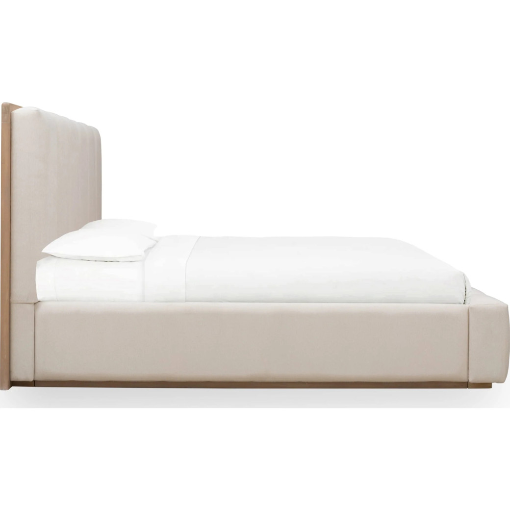 5PC Full Size Bedroom Set – Contemporary Style, Cotton & Chai Finish, Gardenia Collection by Modus Furniture