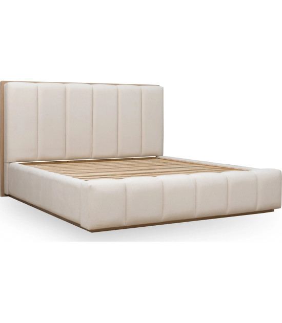 5PC Full Size Bedroom Set – Contemporary Style, Cotton & Chai Finish, Gardenia Collection by Modus Furniture