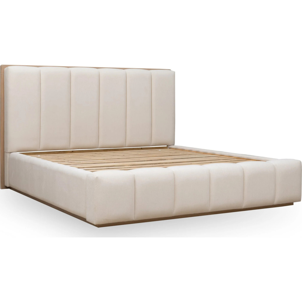 5PC Full Size Bedroom Set – Contemporary Style, Cotton & Chai Finish, Gardenia Collection by Modus Furniture