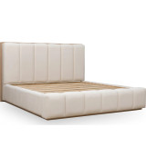5PC Full Size Bedroom Set – Contemporary Style, Cotton & Chai Finish, Gardenia Collection by Modus Furniture