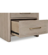 5PC Full Size Bedroom Set – Contemporary Style, Cotton & Chai Finish, Gardenia Collection by Modus Furniture
