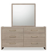 5PC Full Size Bedroom Set – Contemporary Style, Cotton & Chai Finish, Gardenia Collection by Modus Furniture