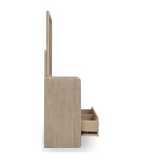 5PC Full Size Bedroom Set – Contemporary Style, Cotton & Chai Finish, Gardenia Collection by Modus Furniture
