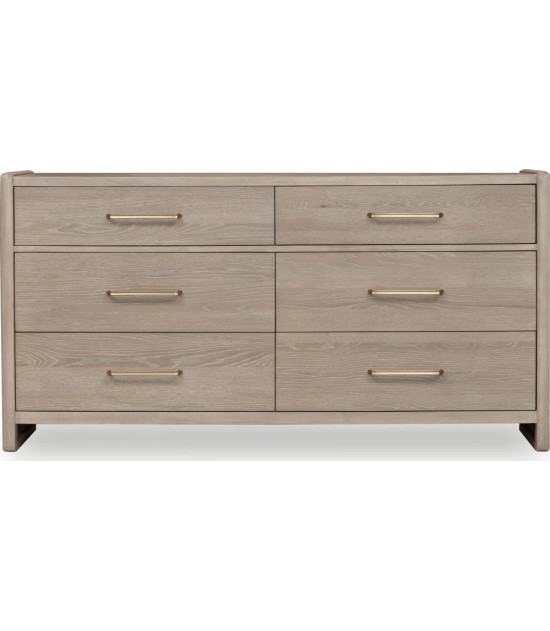 5PC Full Size Bedroom Set – Contemporary Style, Cotton & Chai Finish, Gardenia Collection by Modus Furniture