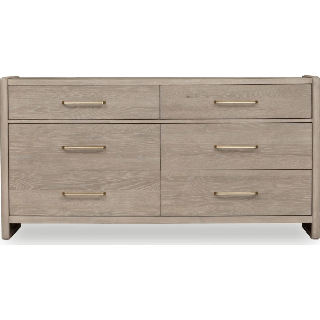 5PC Full Size Bedroom Set – Contemporary Style, Cotton & Chai Finish, Gardenia Collection by Modus Furniture