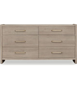5PC Full Size Bedroom Set – Contemporary Style, Cotton & Chai Finish, Gardenia Collection by Modus Furniture