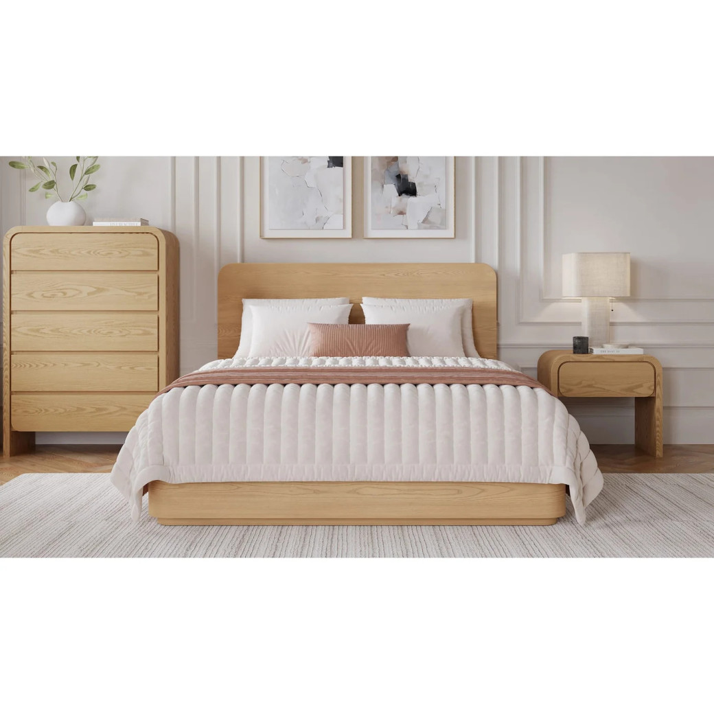 5PC Full Size Bedroom Set – Contemporary Style, Elora Collection in Timber Finish by Modus Furniture