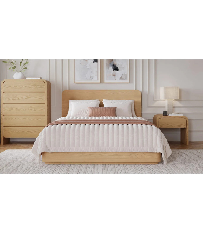 5PC Full Size Bedroom Set – Contemporary Style, Elora Collection in Timber Finish by Modus Furniture