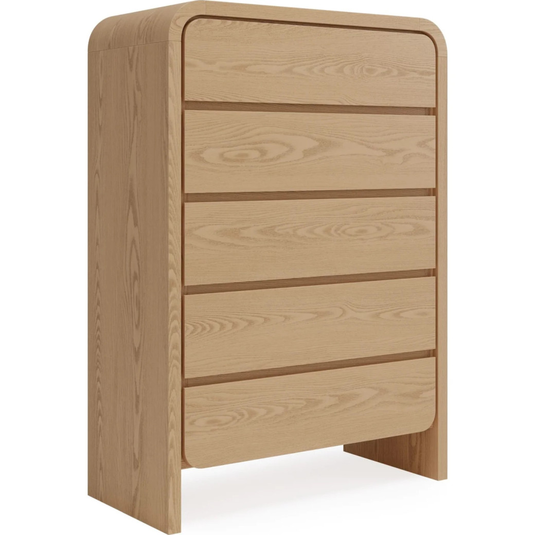 5PC Full Size Bedroom Set – Contemporary Style, Elora Collection in Timber Finish by Modus Furniture