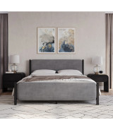 5PC Full Size Contemporary Bedroom Set – Elora Collection, Jet & Charcoal Finish by Modus Furniture