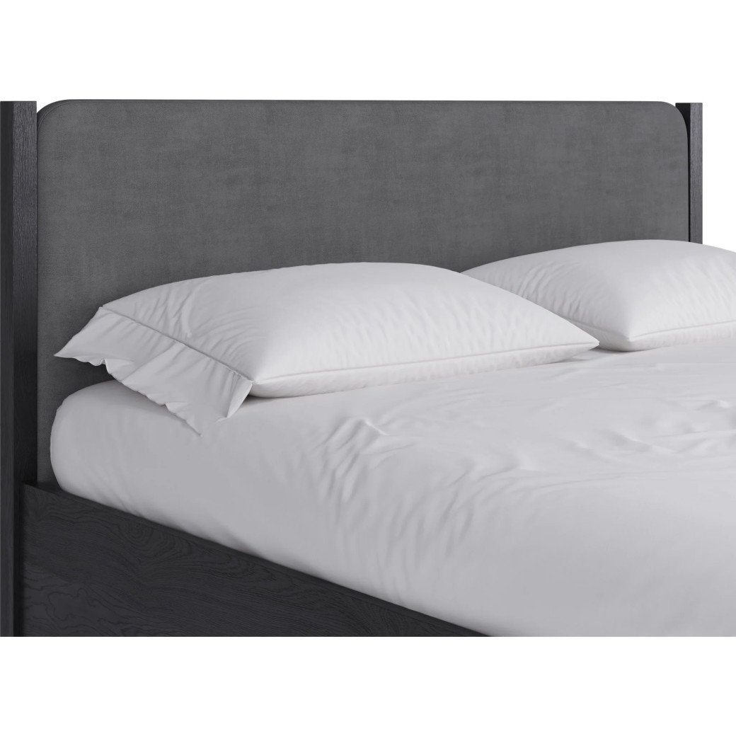 5PC Full Size Contemporary Bedroom Set – Elora Collection, Jet & Charcoal Finish by Modus Furniture