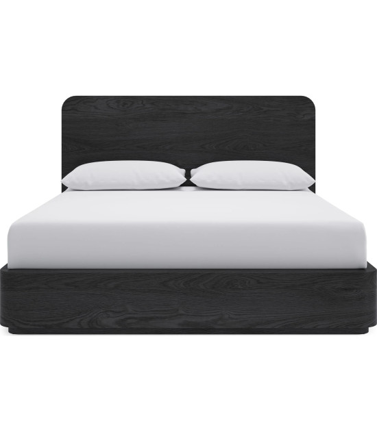 5PC Full Size Contemporary Bedroom Set – Elora Collection, Jet & Charcoal Finish by Modus Furniture