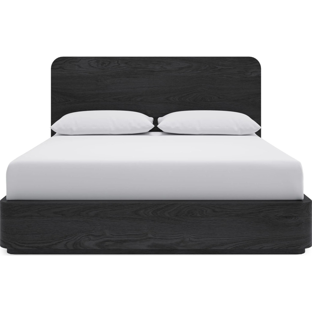 5PC Full Size Contemporary Bedroom Set – Elora Collection, Jet & Charcoal Finish by Modus Furniture