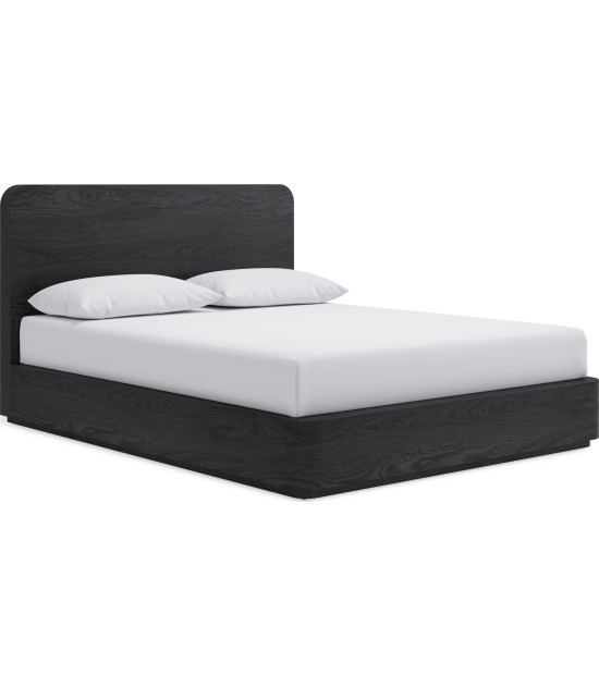 5PC Full Size Contemporary Bedroom Set – Elora Collection, Jet & Charcoal Finish by Modus Furniture